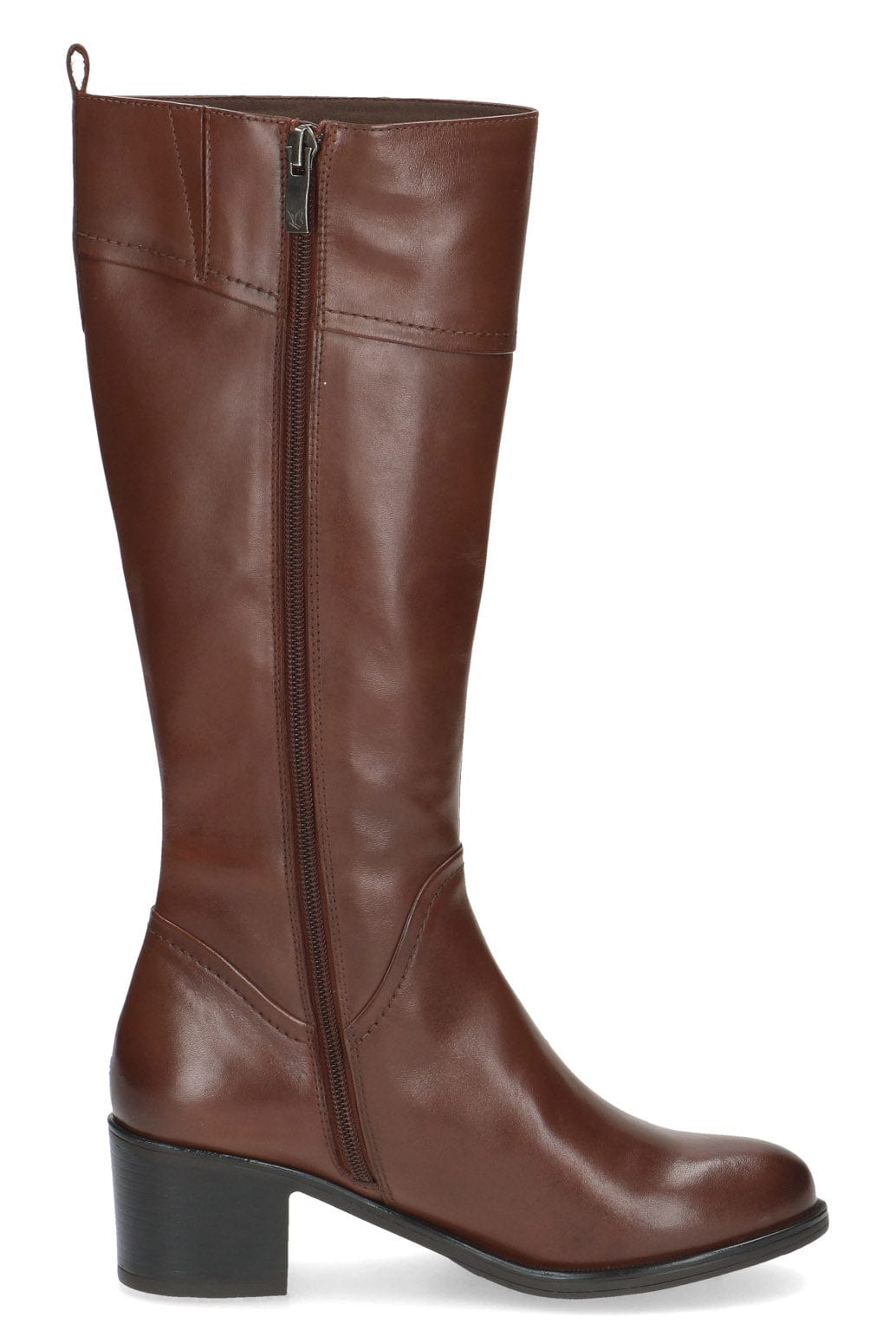 Caprice Leather Knee High Boots - Cognac Nappa – Potters of Buxton
