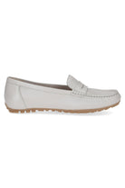 Caprice Leather Moccasin Shoes - Pearl