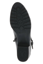 Caprice Leather Strap Detail Ankle Boots - Black Nappa 