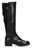 Caprice Leather/Suede Back Wide Fit BLUE GRIP Knee High Boots - Black Comb