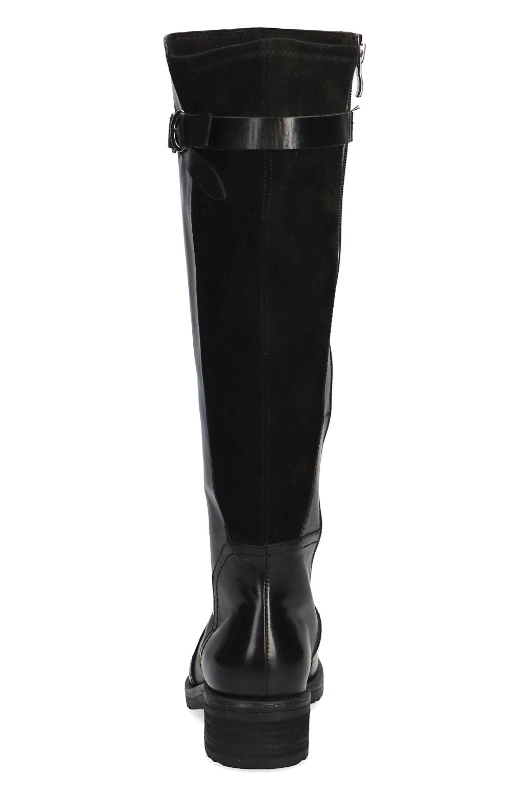 Caprice Leather/Suede Back Wide Fit BLUE GRIP Knee High Boots - Black Comb