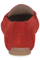 Caprice Leather Suede Moccasin Shoes - Red Suede