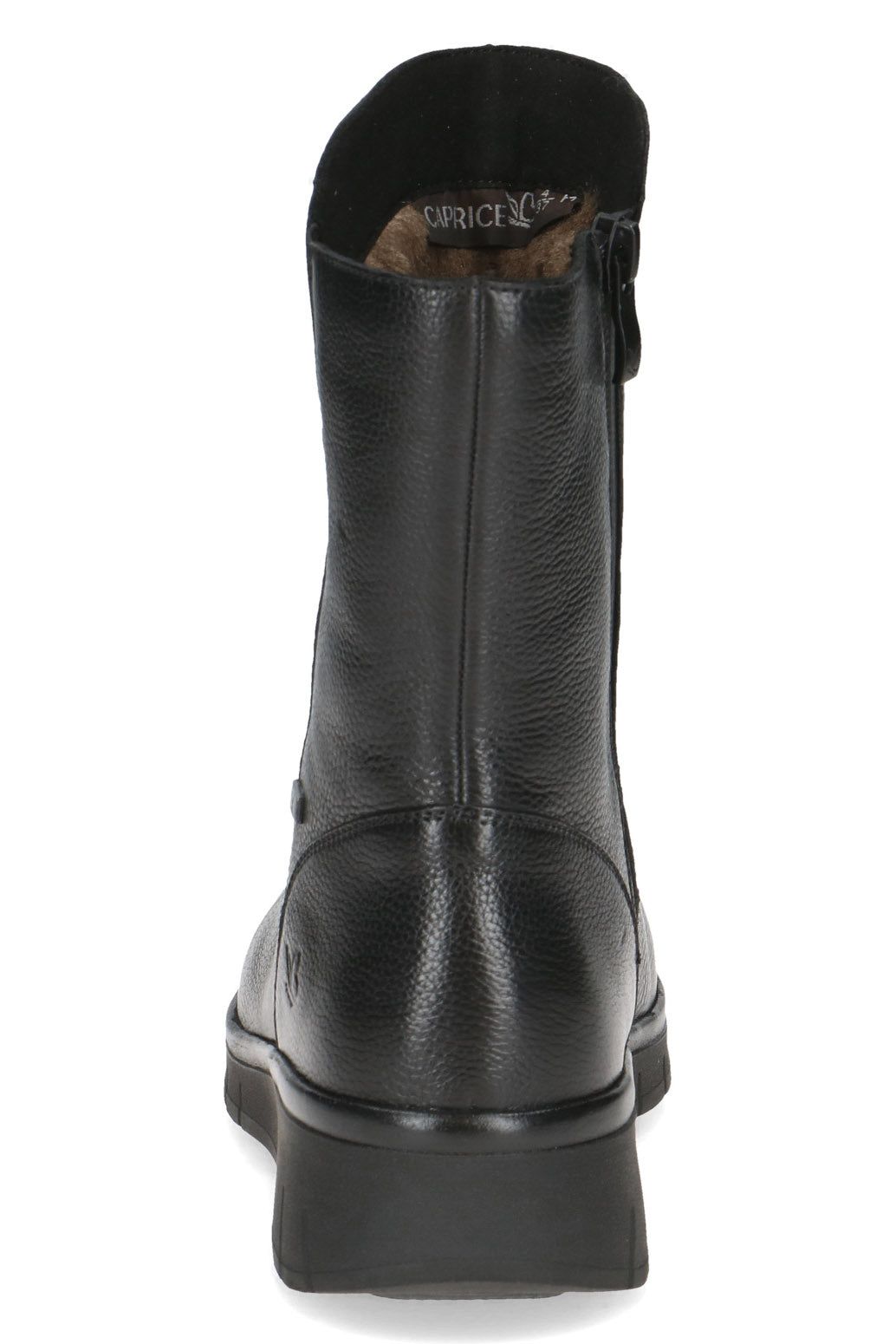 Caprice Leather TEX & BLUE GRIP Wide Fit Boots - Black Nappa