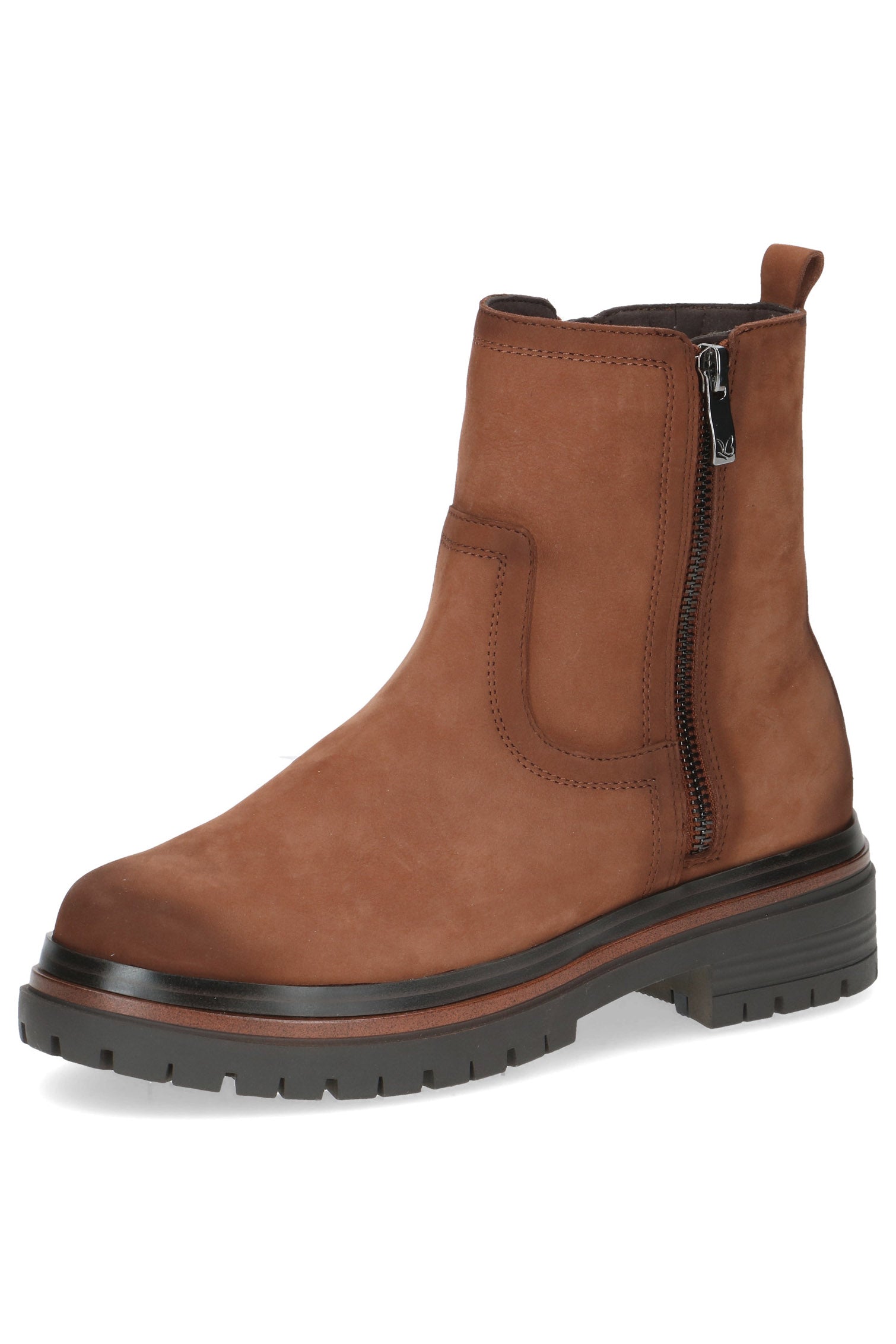 Caprice Nubuck Leather BLUE GRIP Boots - Cognac Nappa