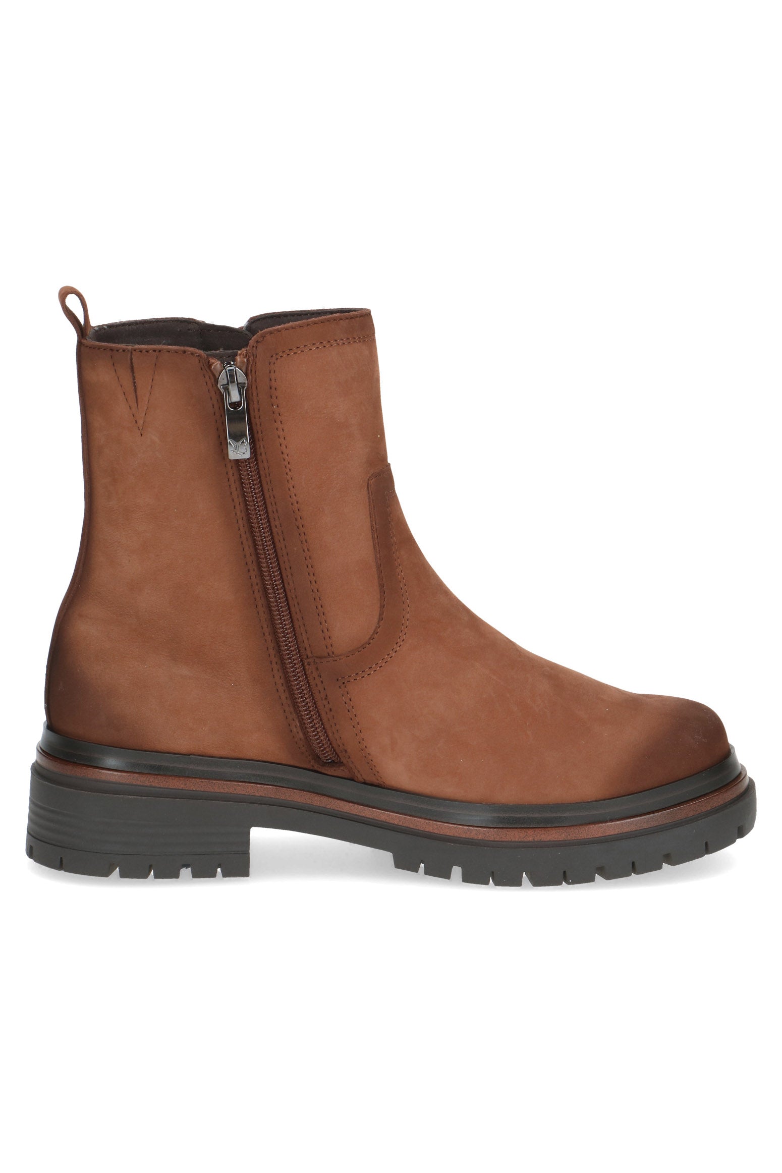 Caprice Nubuck Leather BLUE GRIP Boots - Cognac Nappa