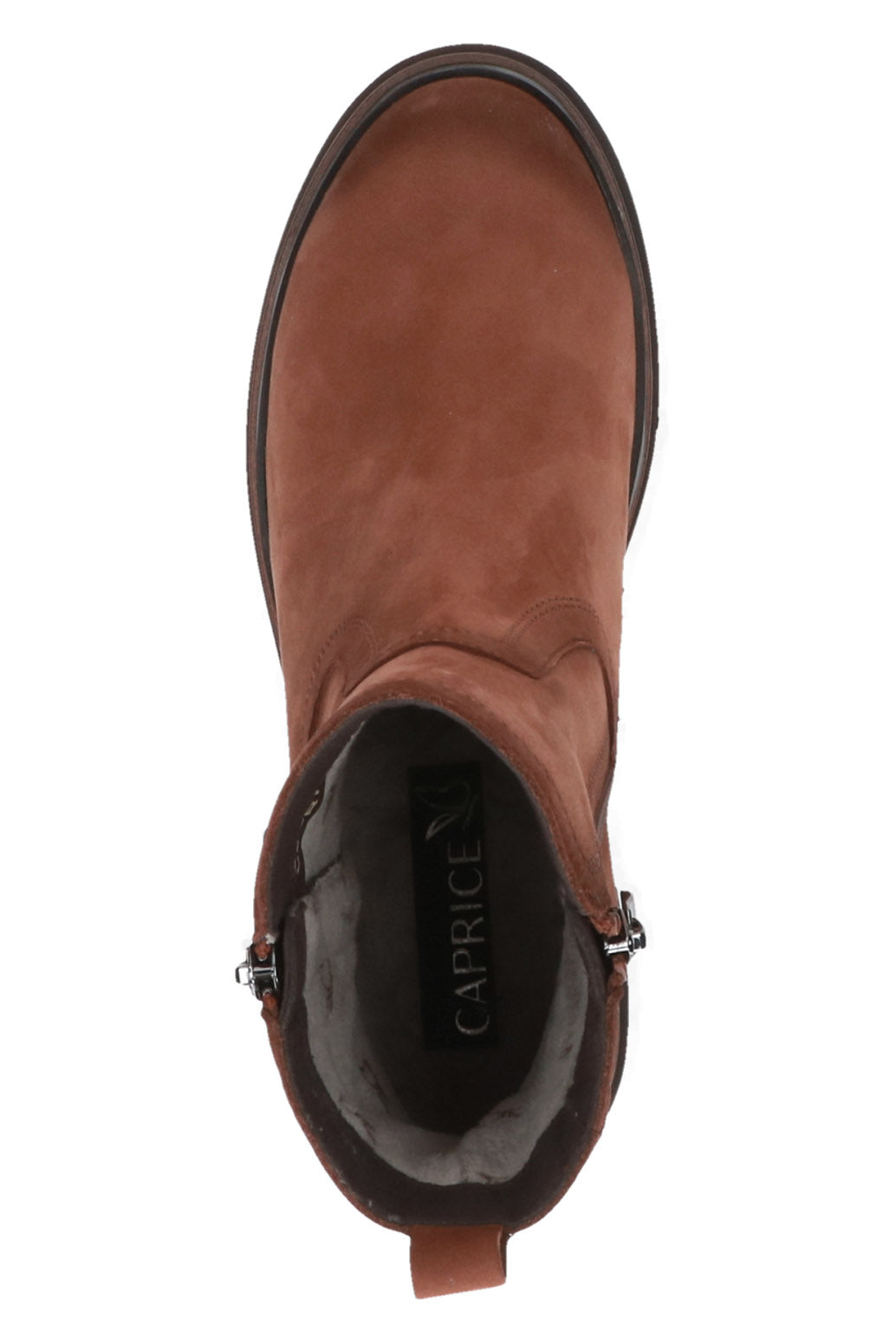 Caprice Nubuck Leather BLUE GRIP Boots - Cognac Nappa