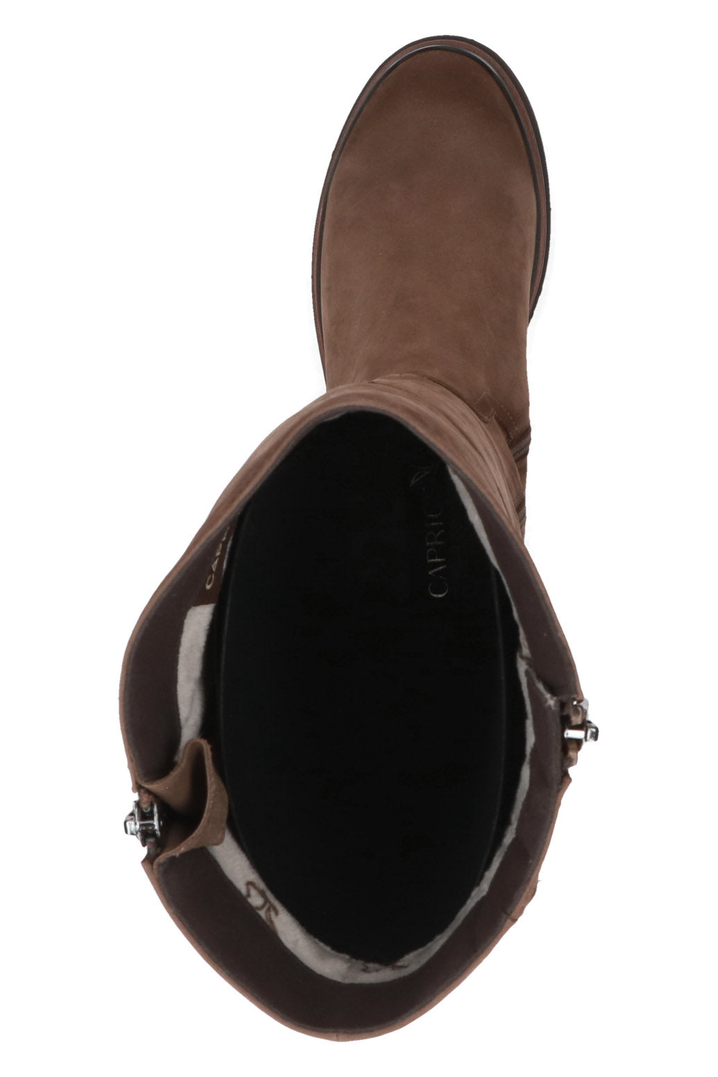 Caprice Nubuck Leather BLUE GRIP Knee High Boots - Taupe