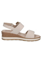 Caprice Nubuck Leather Buckle Detail Sandals - Snow Nubuck