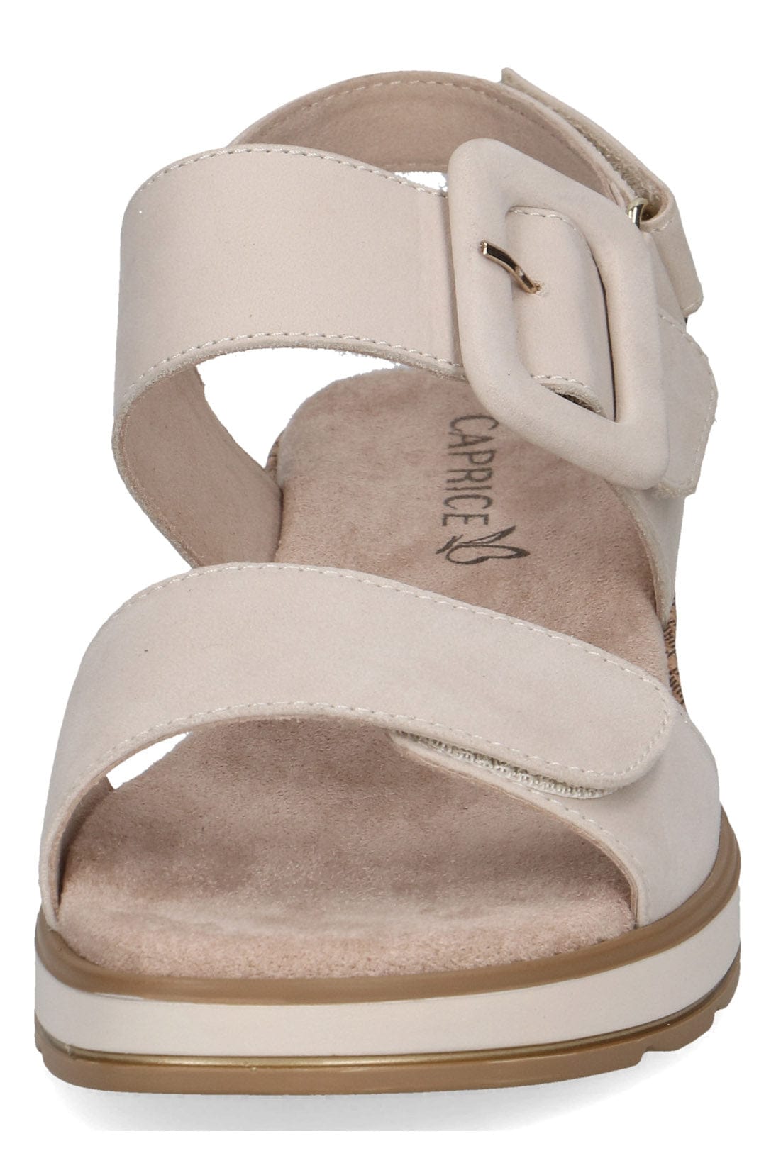 Caprice Nubuck Leather Buckle Detail Sandals - Snow Nubuck