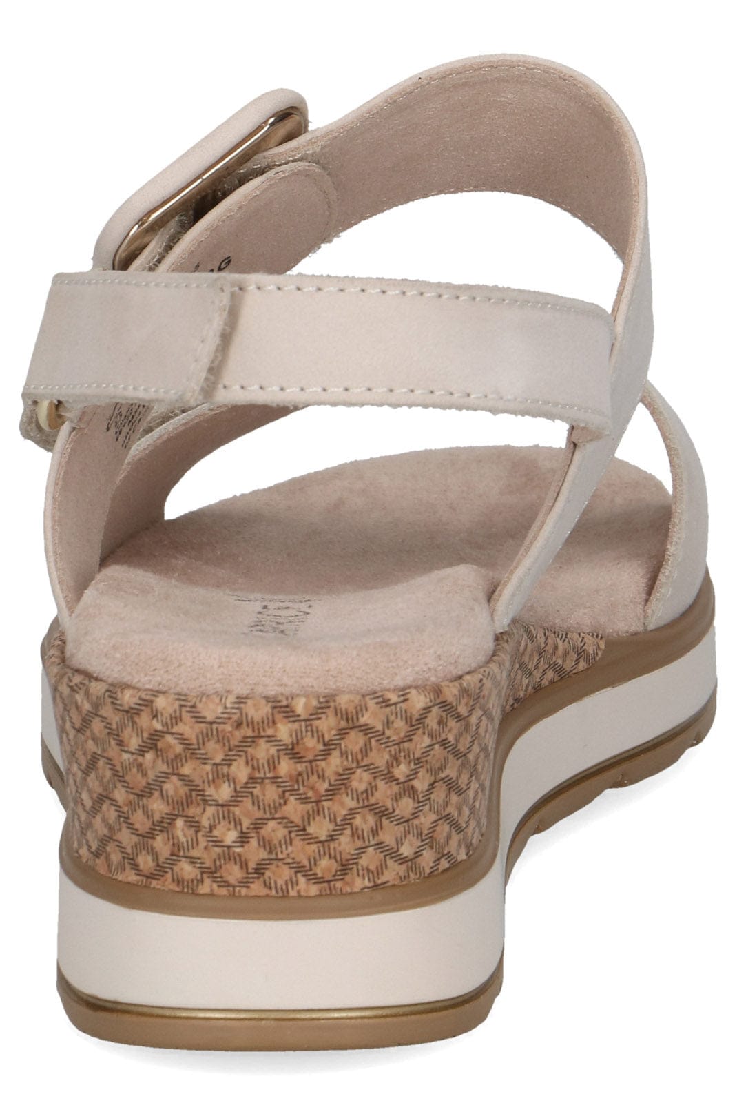 Caprice Nubuck Leather Buckle Detail Sandals - Snow Nubuck