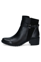 Caprice Strap Detail Ankle Boots - Black Comb