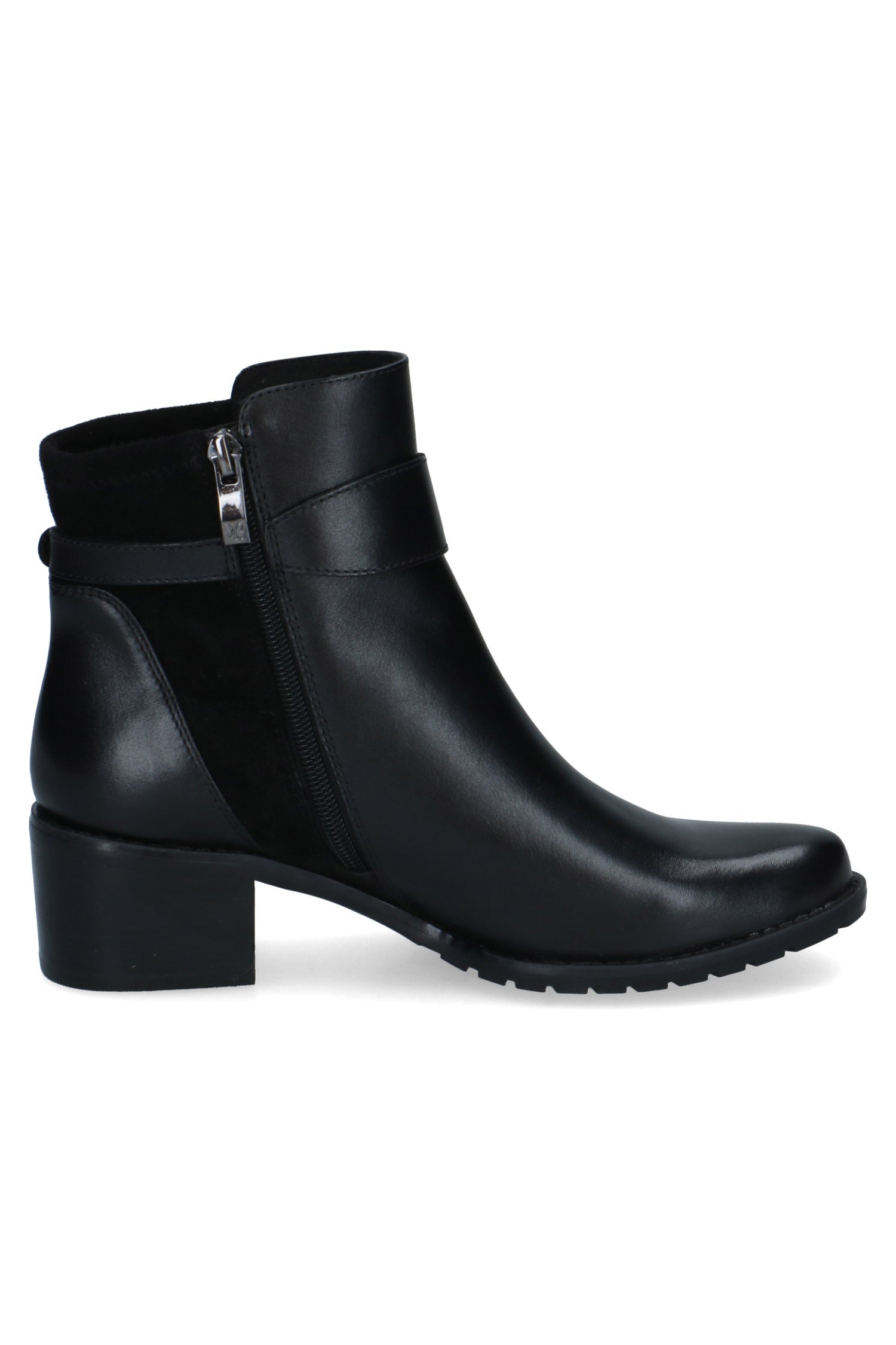 Caprice Strap Detail Ankle Boots - Black Comb