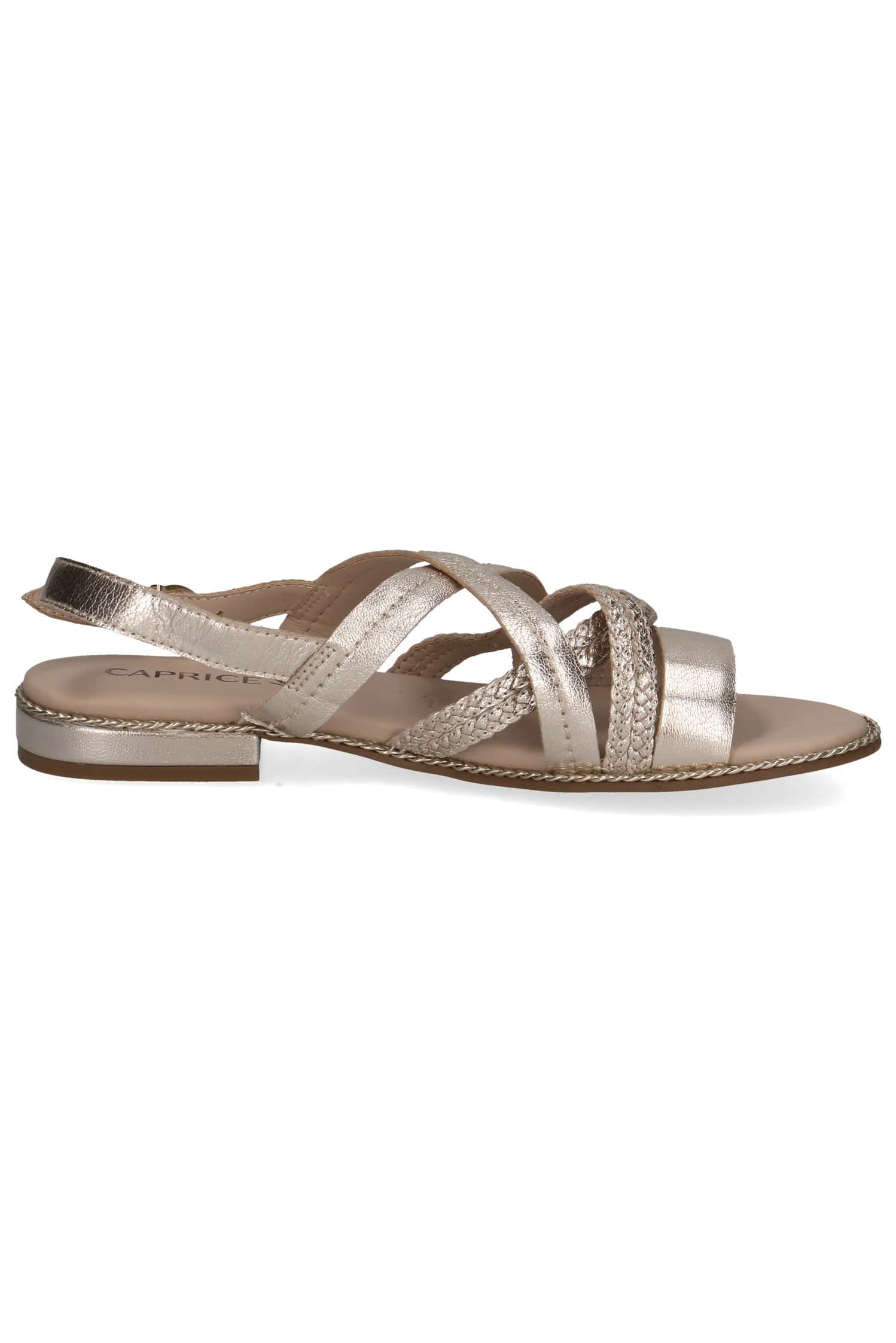 Caprice Strappy Sandals - Platin Metal