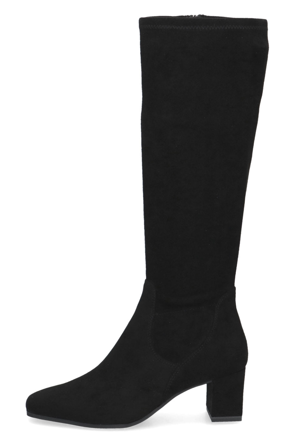 Caprice Stretch Knee High Boots - Black