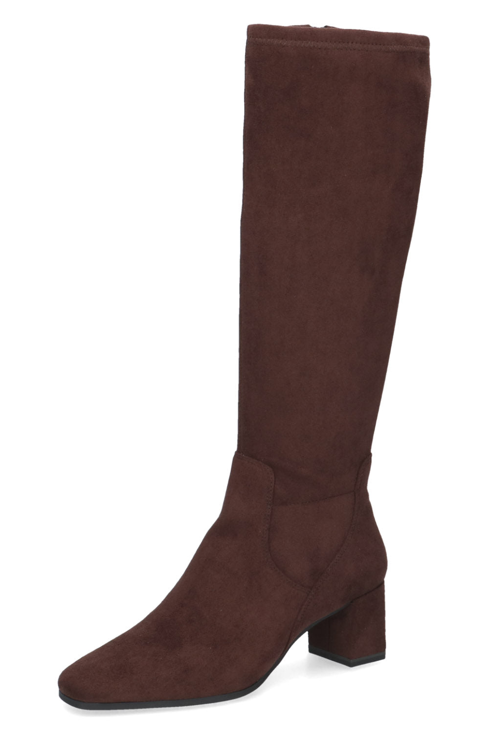 Caprice Stretch Knee High Boots - Dark Brown