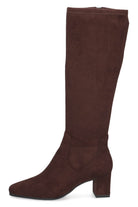 Caprice Stretch Knee High Boots - Dark Brown
