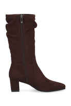Caprice Stretch Mid Calf Boots - Dark Brown
