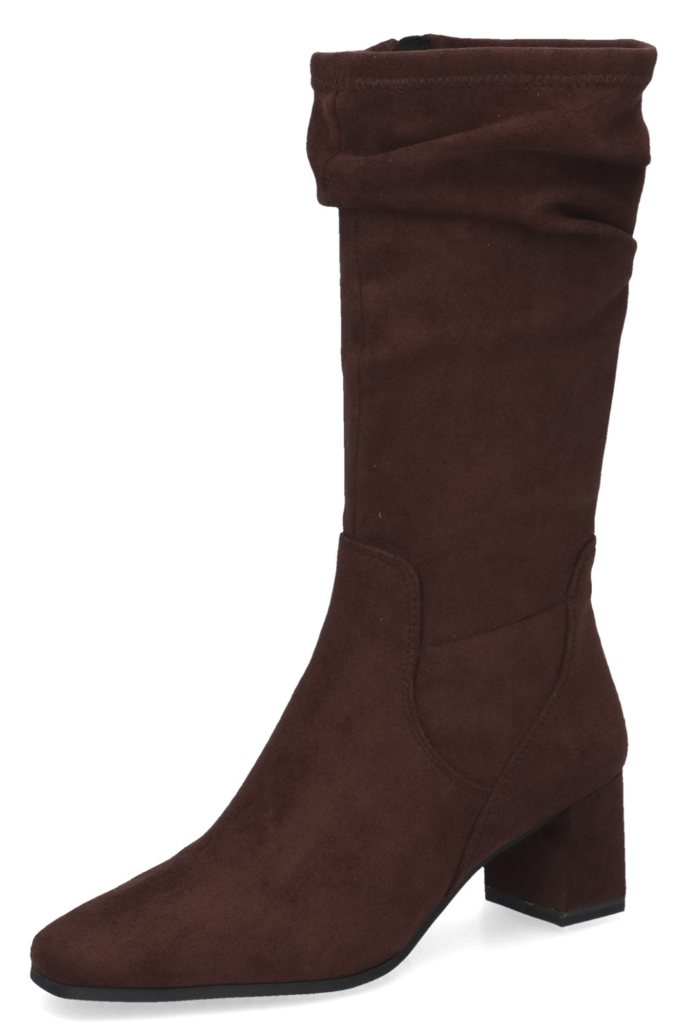 Caprice Stretch Mid Calf Boots - Dark Brown