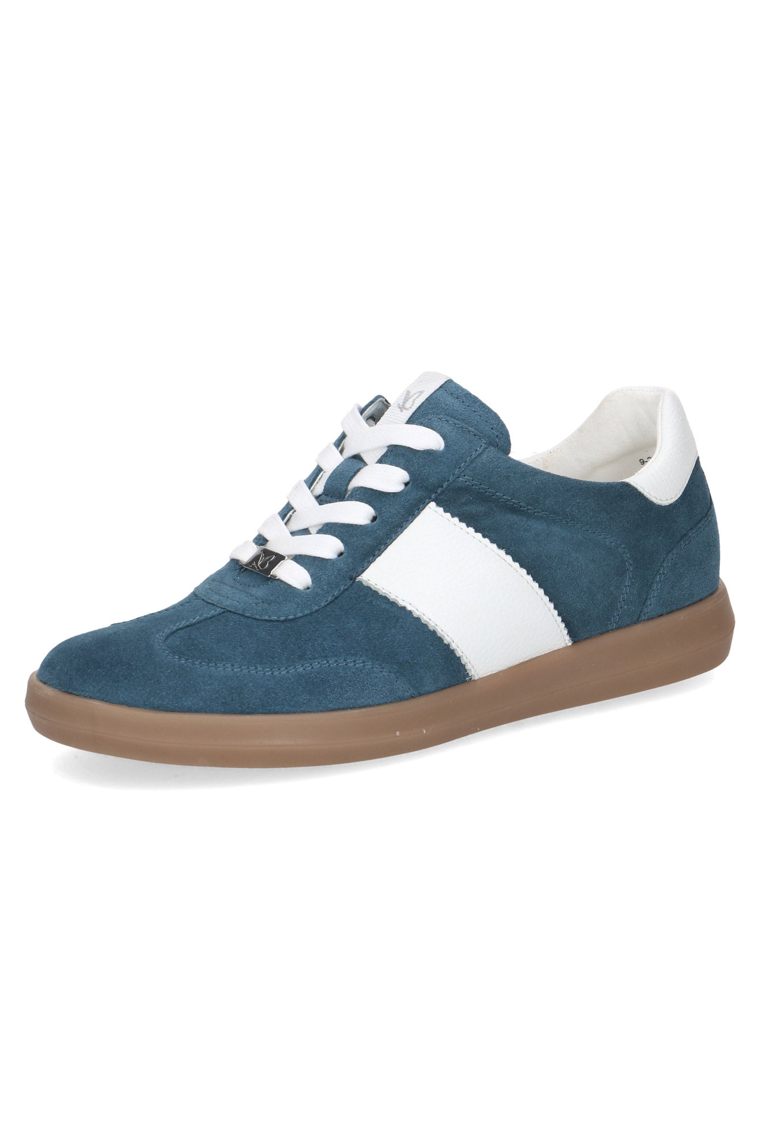 Caprice Suede Contrast Trainers - Ocean/White