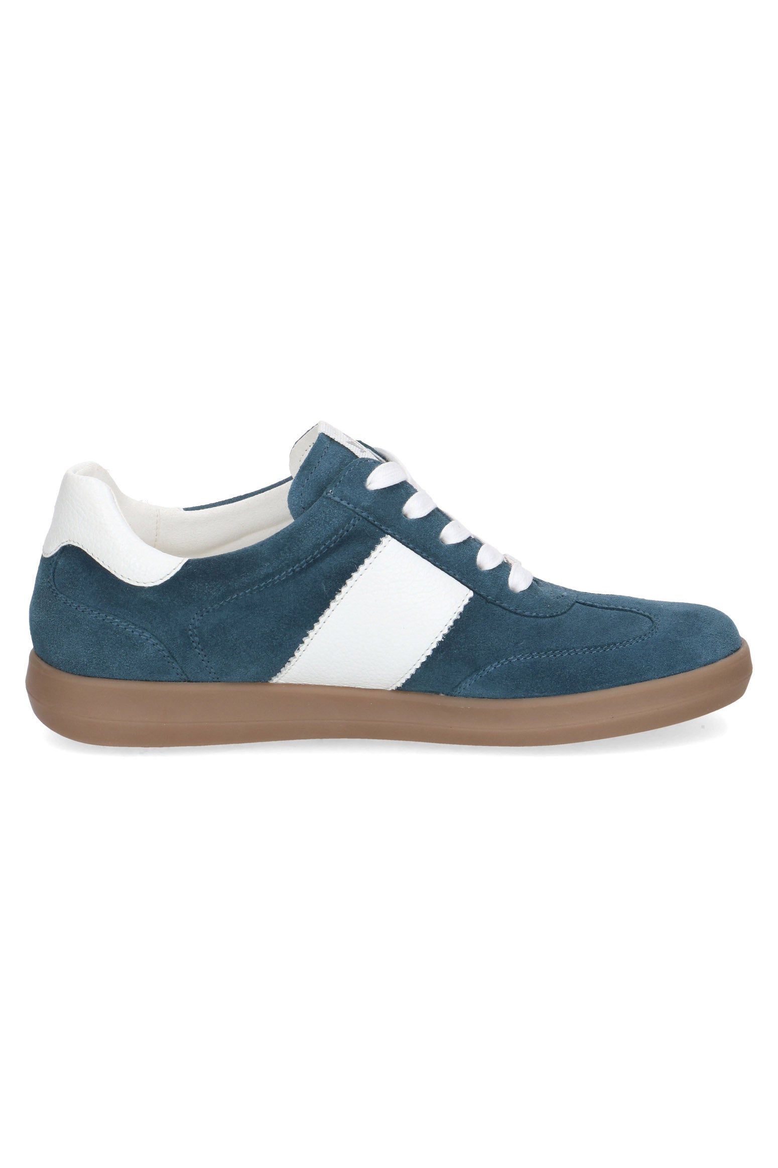 Caprice Suede Contrast Trainers - Ocean/White