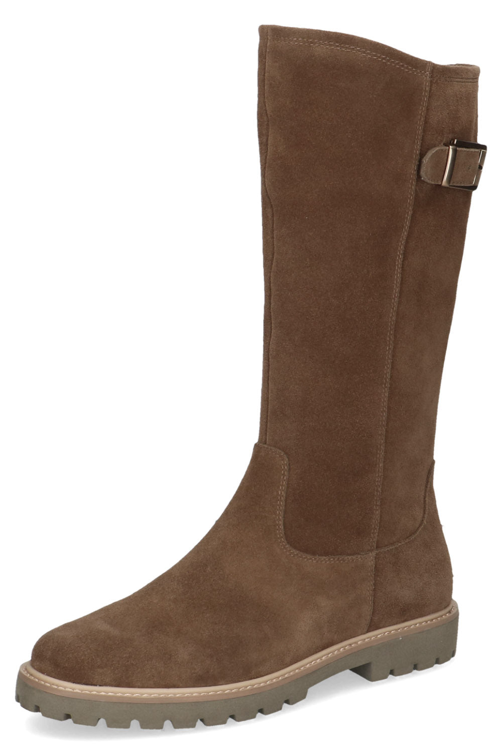 Caprice Suede Knee High Boots - Brown