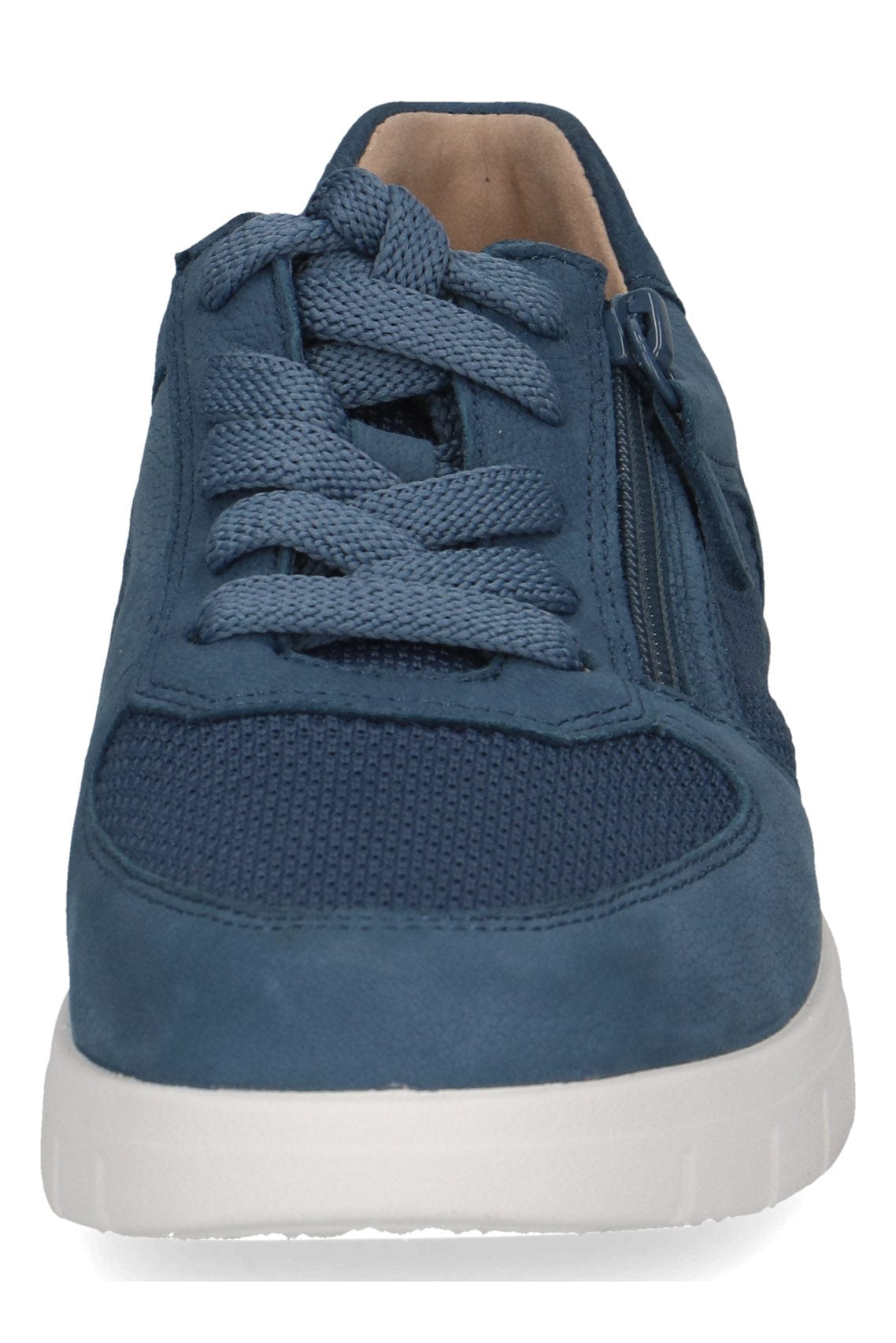 Caprice Wide Fit Trainers with Zip Fastening - Blue Comb