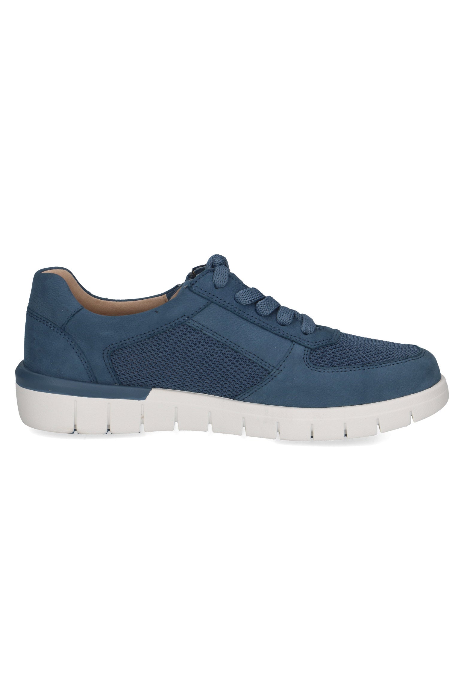 Caprice Wide Fit Trainers with Zip Fastening - Blue Comb