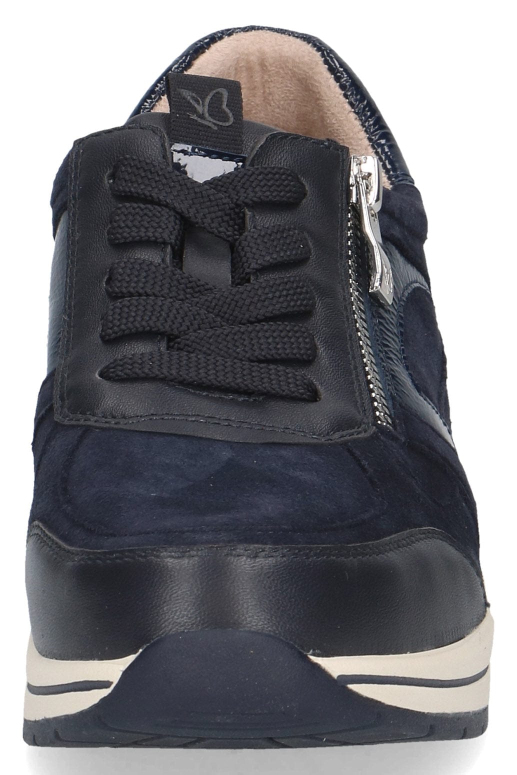 Caprice Wide Fit Trainers with Zip Fastening - Ocean Comb