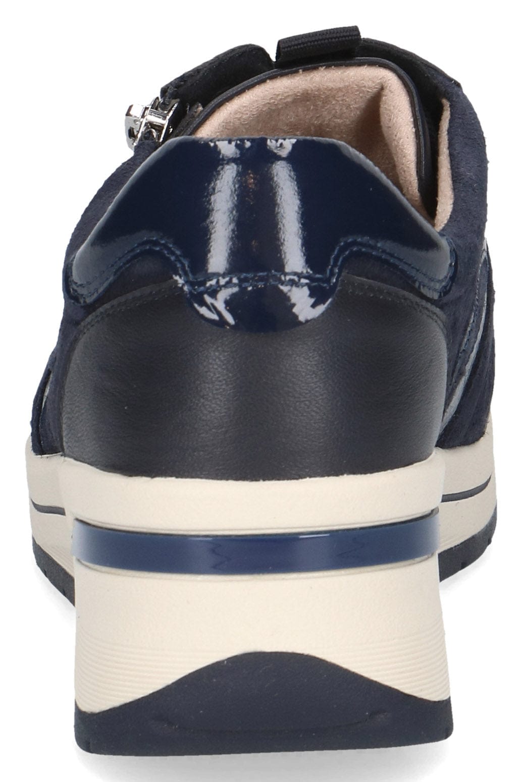 Caprice Wide Fit Trainers with Zip Fastening - Ocean Comb