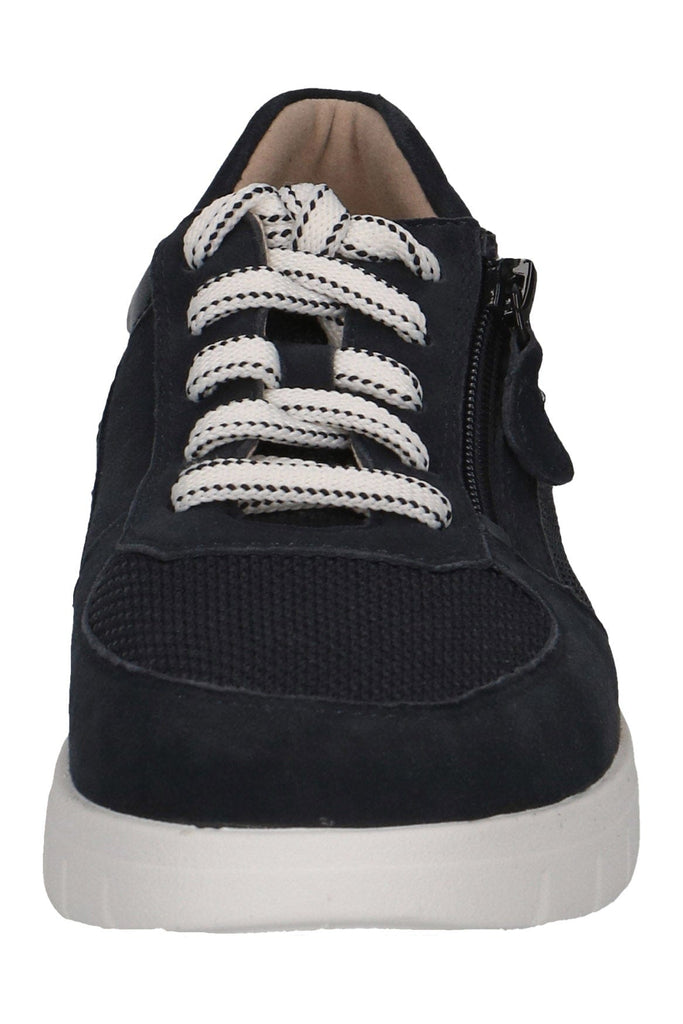 Caprice Wide Fit Trainers with Zip Fastening - Ocean Comb