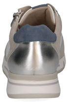 Caprice Wide Fit Trainers with Zip Fastening - White/Silver