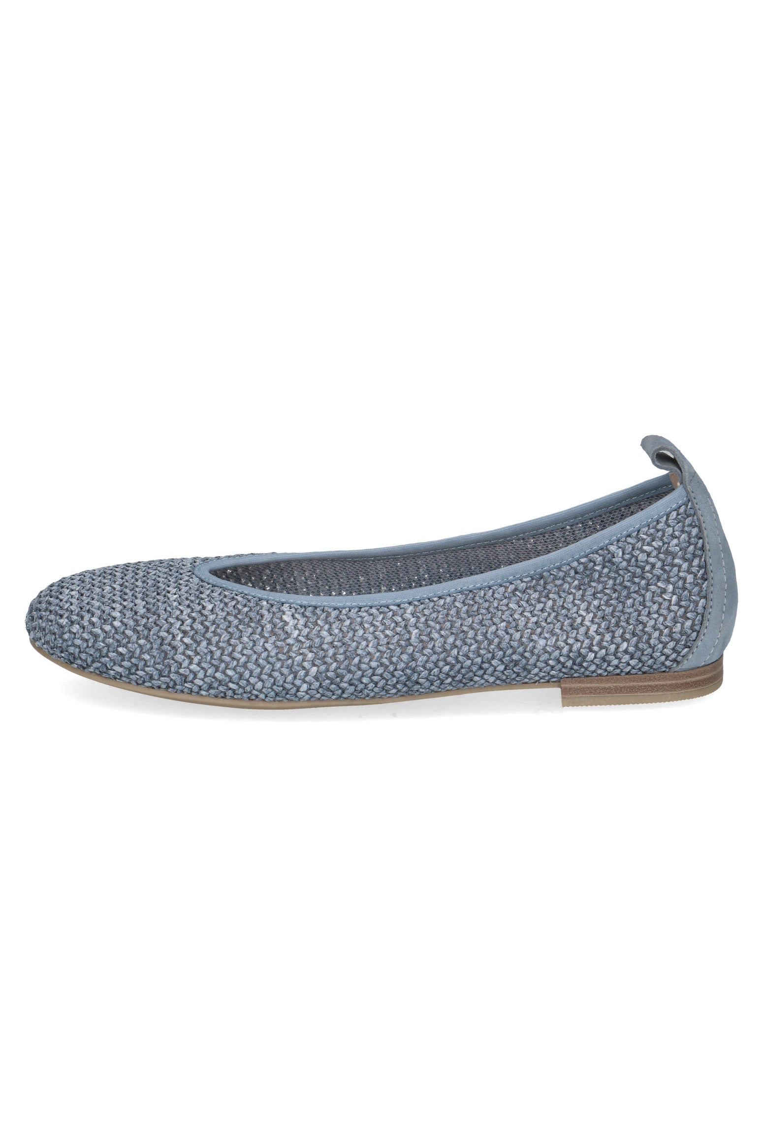 Caprice Woven Ballerina Pump - Blue Comb