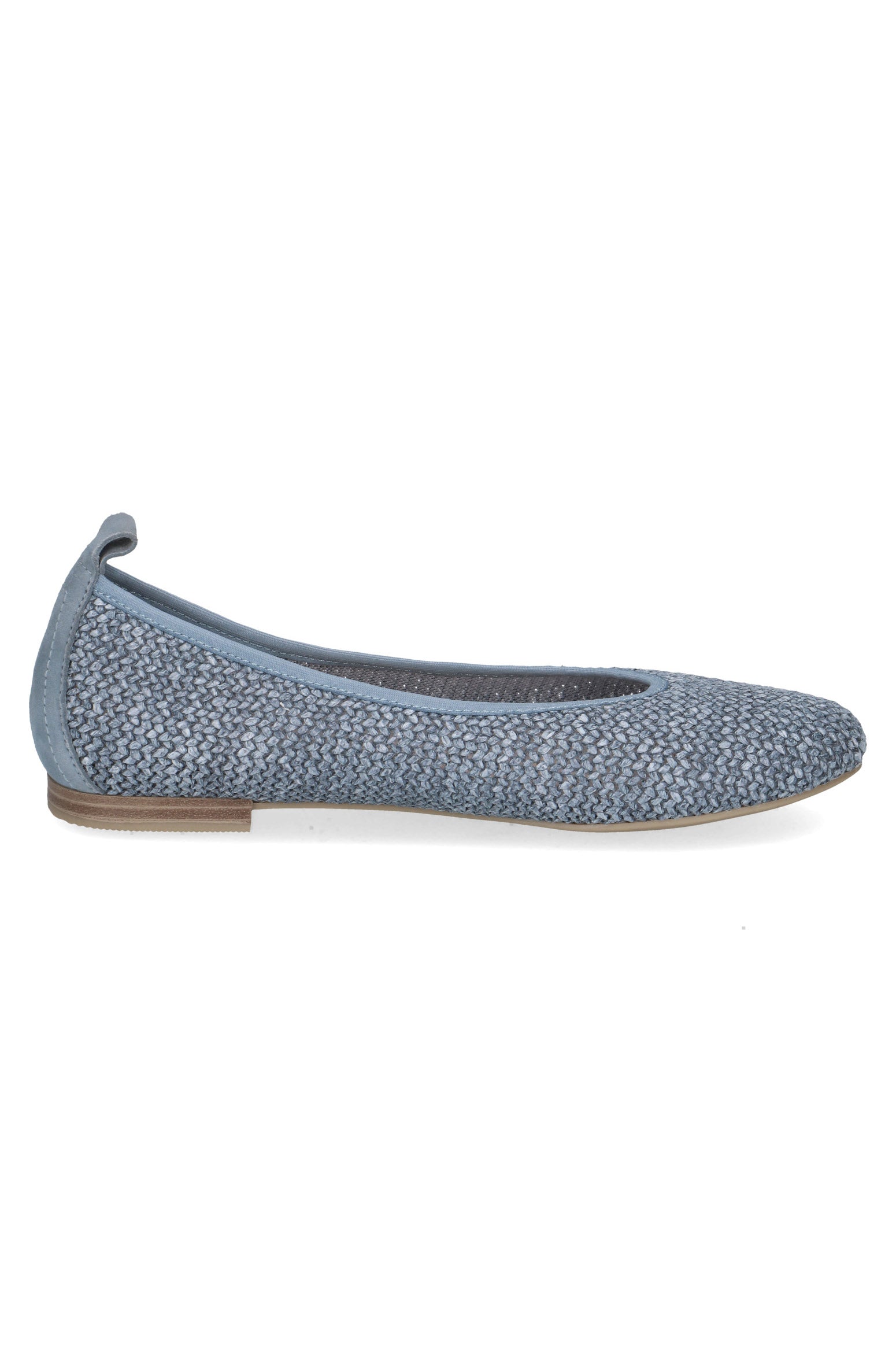 Caprice Woven Ballerina Pump - Blue Comb