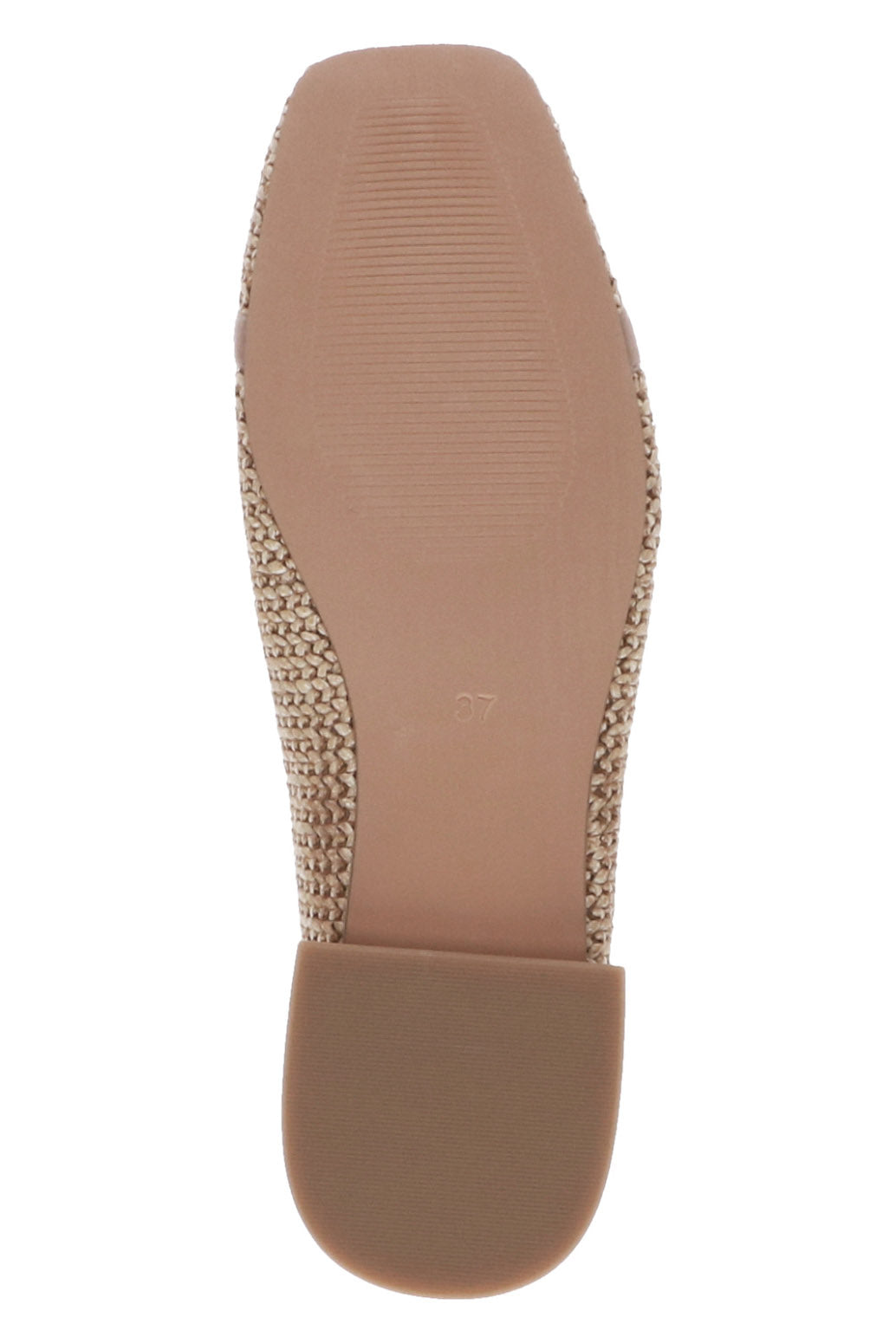 Caprice Woven Buckle Detail Ballerina Pump - Bark Comb