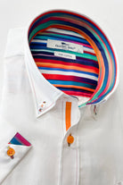Claudio Lugli Cotton Short Sleeve Oxford Shirt - White
