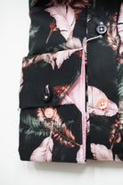 Claudio Lugli Satin Cotton Leaf Print Shirt - Pink/Black