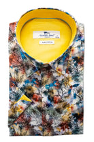 Claudio Lugli Satin Cotton Watercolour Reef Shirt