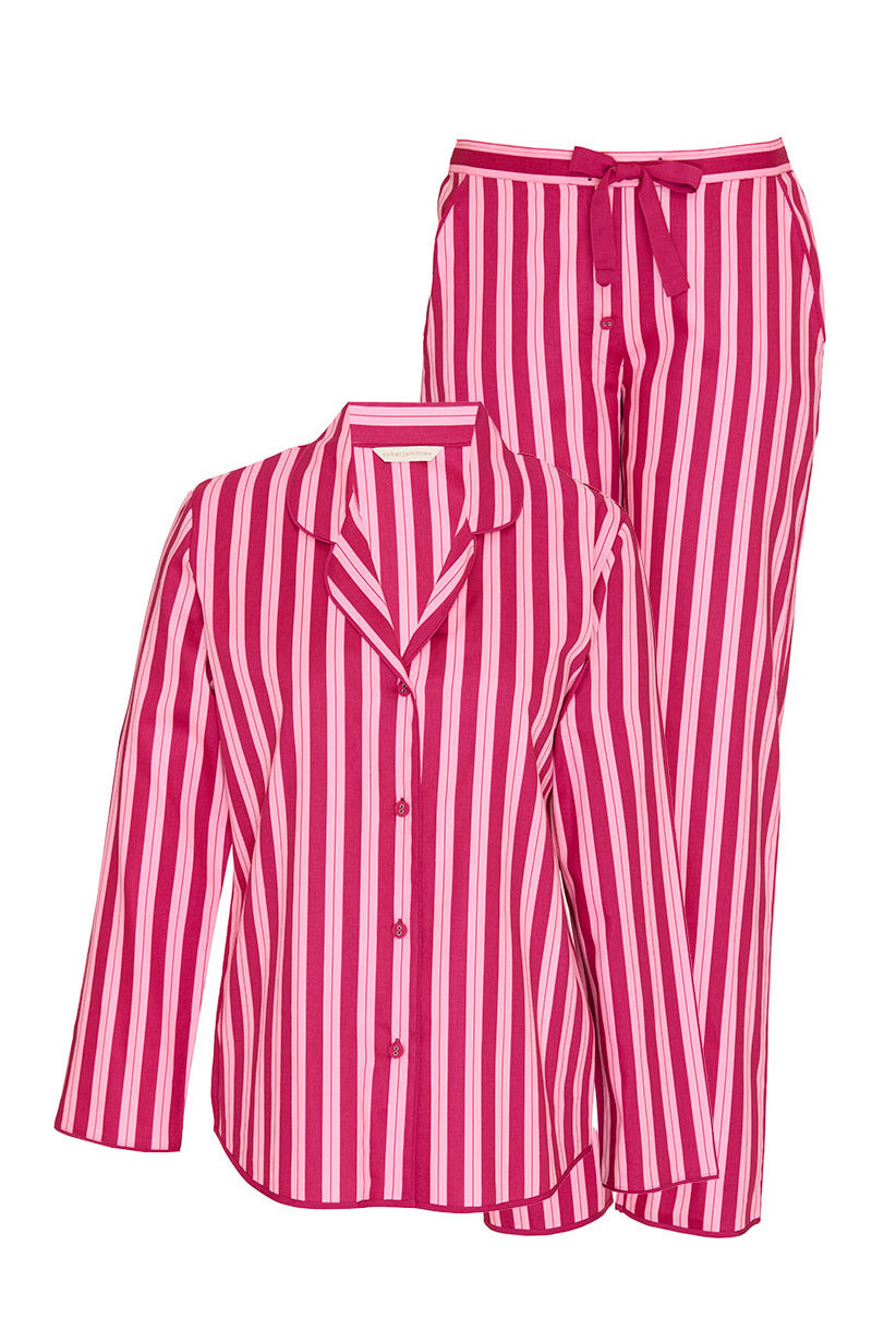 Cyberjammies Belle Stripe Pyjama Set - Magenta
