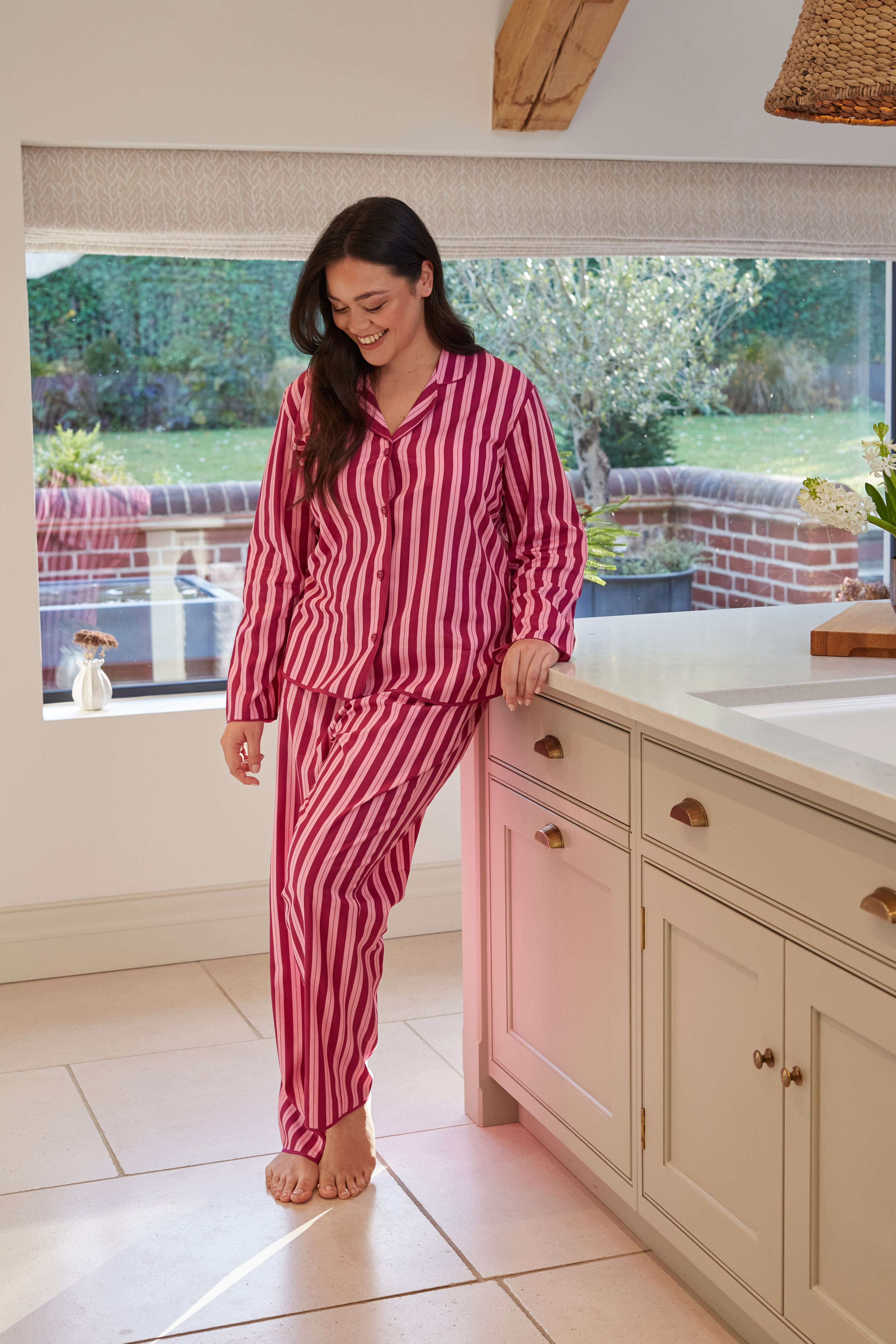 Cyberjammies Belle Stripe Pyjama Set - Magenta