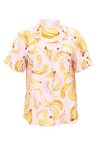 Cyberjammies Betsy Banana Print Cropped Pyjama Set - Pink