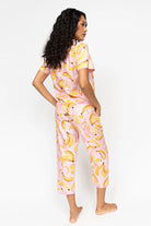 Cyberjammies Betsy Banana Print Cropped Pyjama Set - Pink