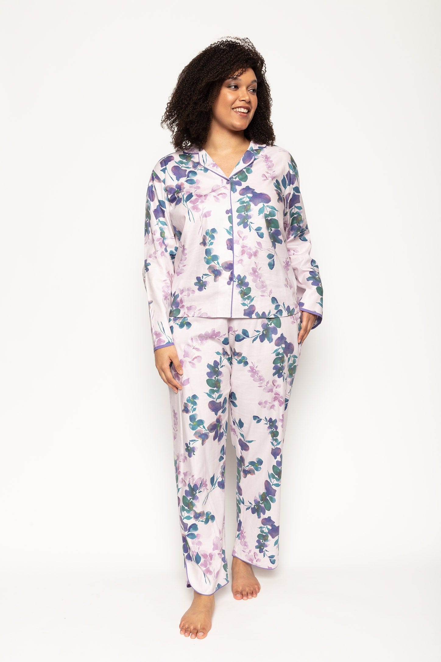 Cyberjammies Camila Pink Floral Print Pyjama Top