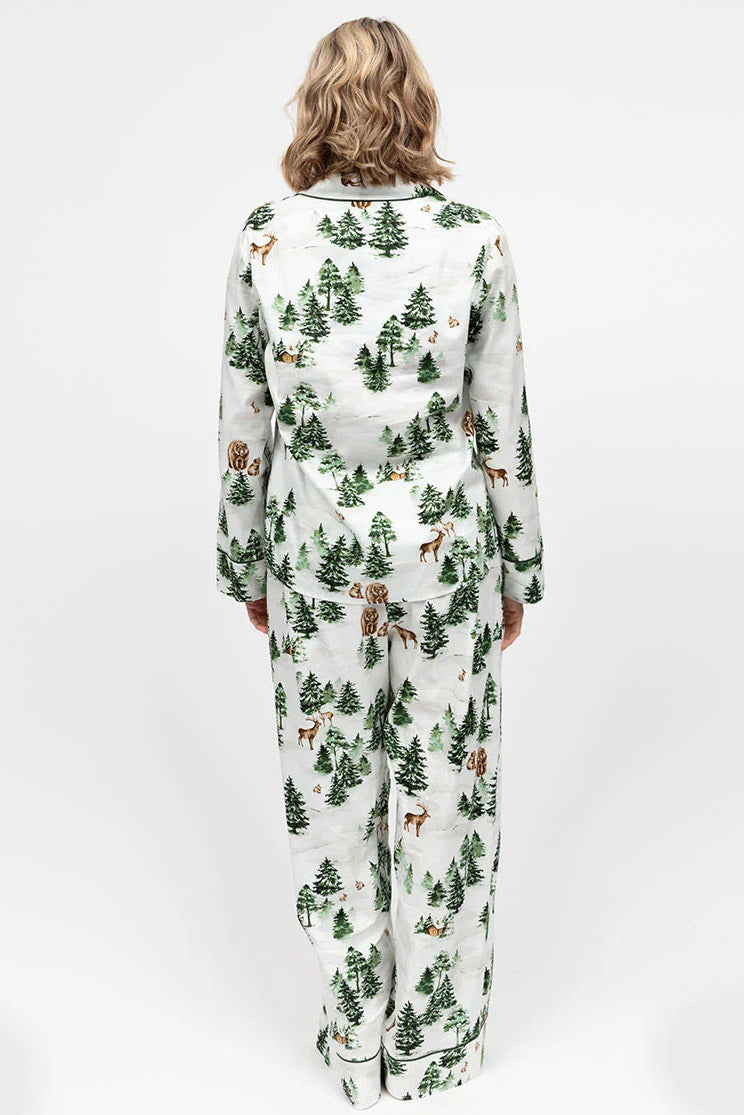 Cyberjammies Fern Wide Leg Pyjama Set - Alpine Print