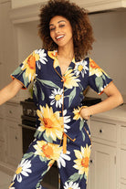 Cyberjammies Georgina Floral Pyjama Set - Navy