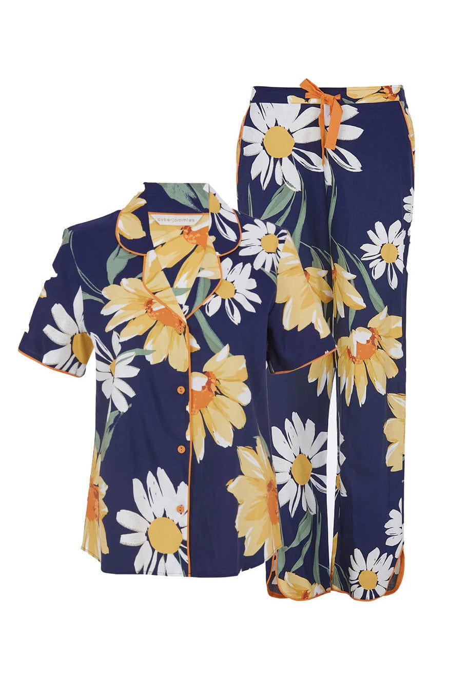 Cyberjammies Georgina Floral Pyjama Set - Navy