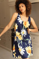 Cyberjammies Georgina Floral Short Nightdress - Navy