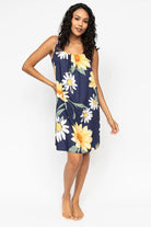 Cyberjammies Georgina Floral Short Nightdress - Navy