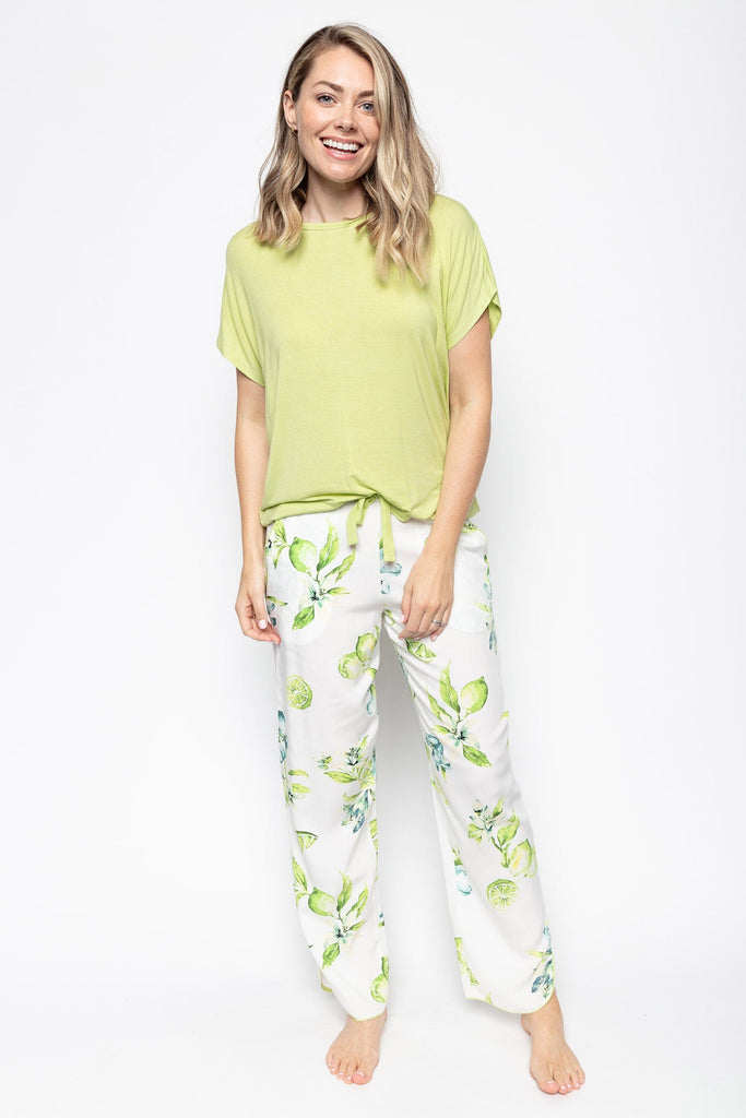 Cyberjammies Gina Pyjama Trousers - Lime Print