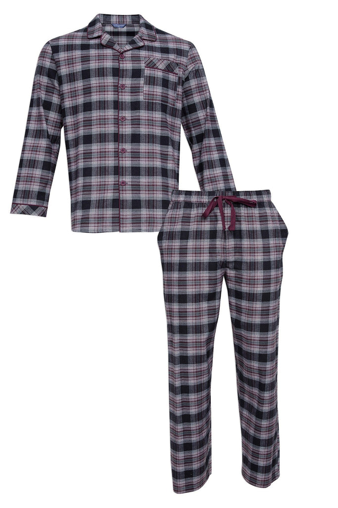 Cyberjammies Harley Burgundy Check Pyjama Set