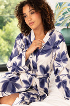 Cyberjammies Indigo Floral Dressing Gown - Navy
